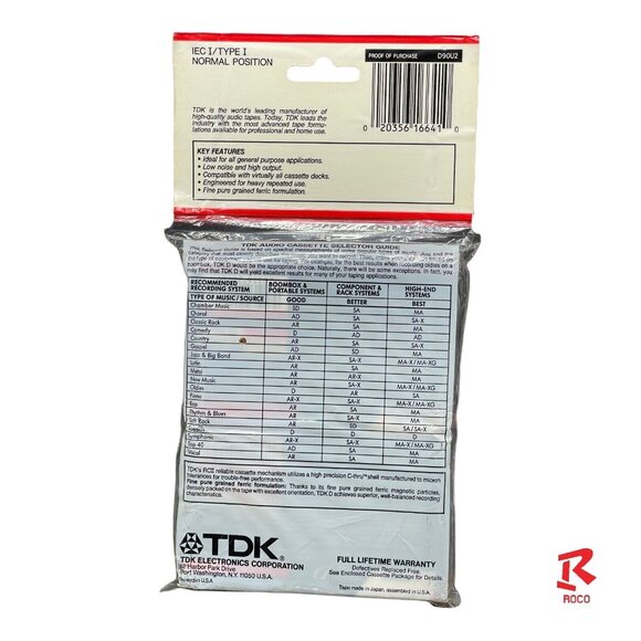🎵TDK D90 Audio Cassettes 90 Min 2 pack Blank‎ Sealed IECI/Type I🎵 - Picture 4 of 5